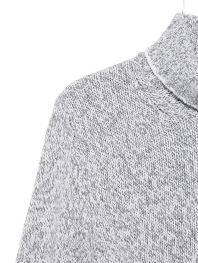 Gran Sasso Turtleneck Wool Sweater In Gray