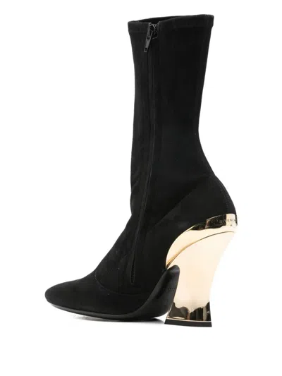 Givenchy Sculptural Heel Ankle Length Boots In Black