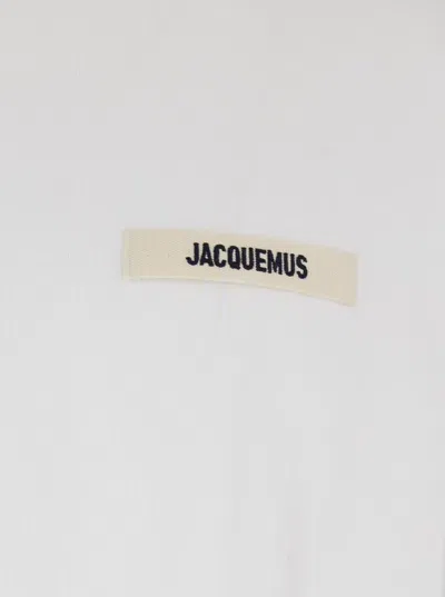 Jacquemus Le Tshirt Gros Grain Cotton Ls  T-shirt In White