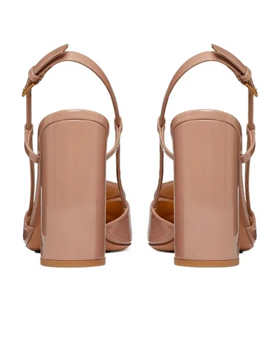 Valentino Garavani One Stud Slingback Pumps In Brown