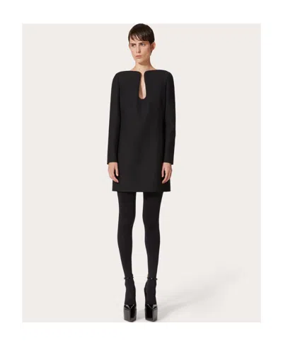 Valentino Elegant Black Dress With Long Sleeves In Black