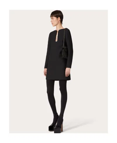 Valentino Elegant Black Dress With Long Sleeves In Black