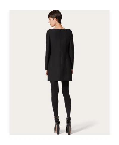 Valentino Elegant Black Dress With Long Sleeves In Black