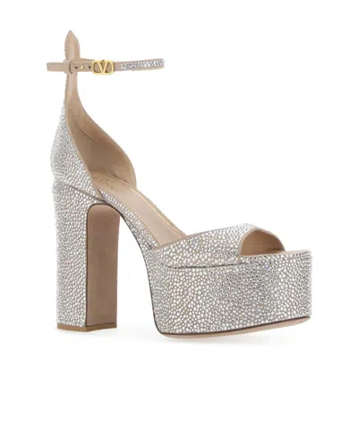 Valentino Tan-go 155mm Platform Sandals In Gray