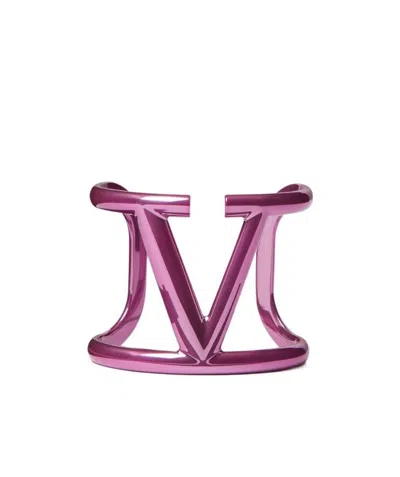 Valentino Vlogo Signature Metallic Bangle In Purple