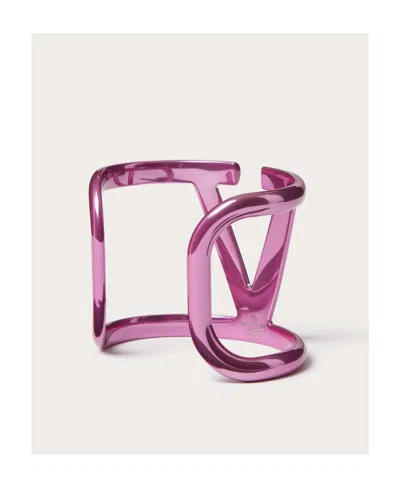 Valentino Vlogo Signature Metallic Bangle In Purple