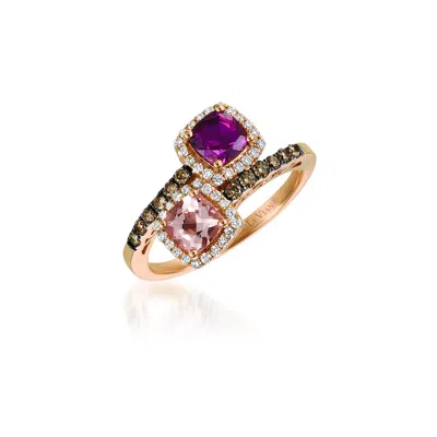 Le Vian Chocolatier Ring Raspberry Rhodolite In Multi