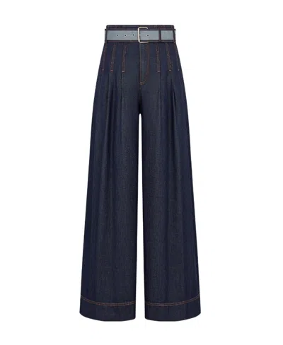 Dior Multi-pocket Denim Trousers In Blue