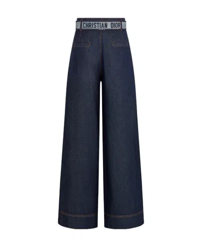 Dior Multi-pocket Denim Trousers In Blue