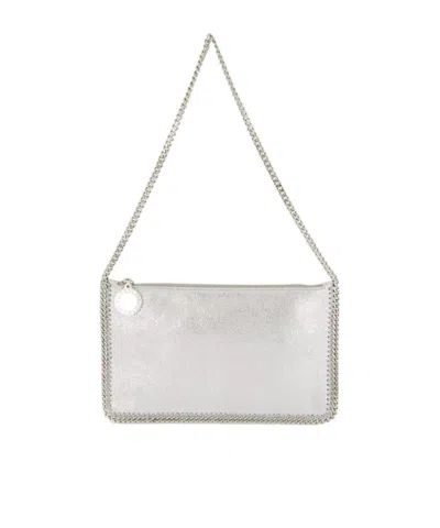 Stella Mccartney Zipper Shoulder Bag In White