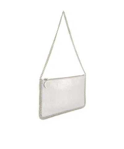 Stella Mccartney Zipper Shoulder Bag In White