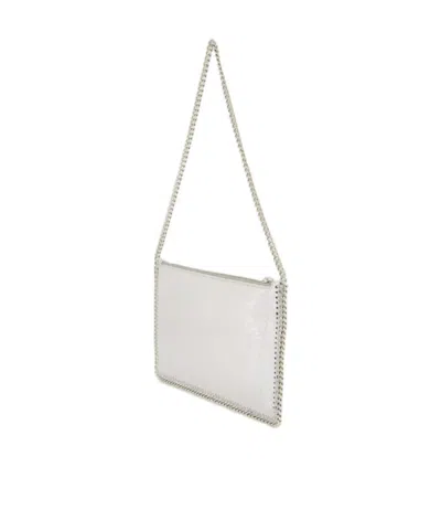 Stella Mccartney Zipper Shoulder Bag In White