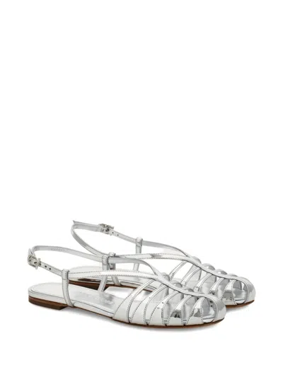 Ferragamo Caged Sandals In White