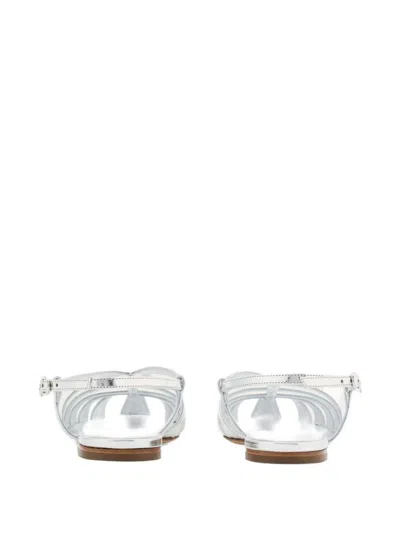 Ferragamo Caged Sandals In White