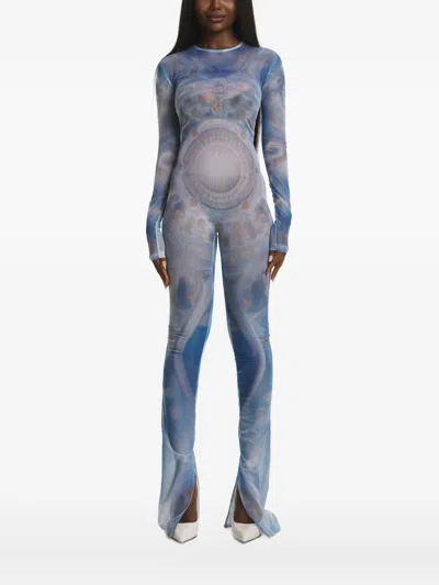 Irina Voinea Split-hem Bodysuit In Blue