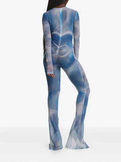 Irina Voinea Split-hem Bodysuit In Blue