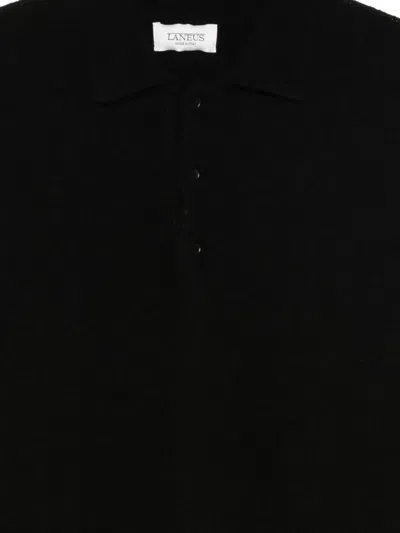Laneus F5lamakp018 Buttoned Polo Shirt In Black