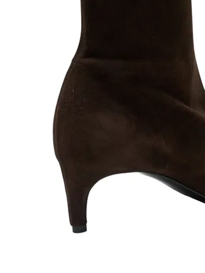 Del Carlo 50mm Pointed-toe Zip Boots In Brown