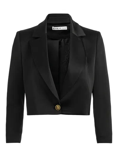 Alice And Olivia Esther Shawl Collar Blazer In Black