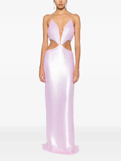 Monot Beaded Maxi Dress In Pink