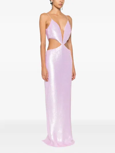 Monot Beaded Maxi Dress In Pink