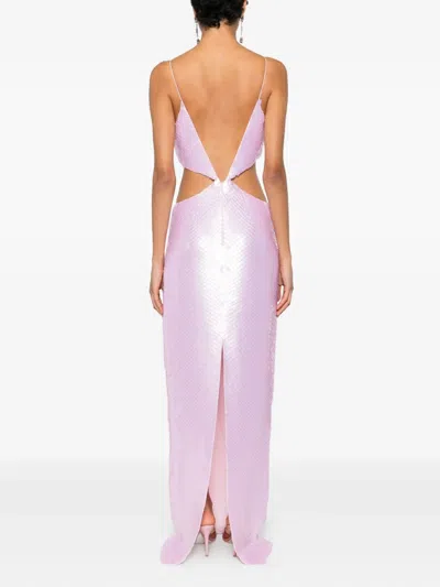 Monot Beaded Maxi Dress In Pink