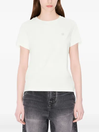 Kenzo Flower Appliqué T-shirt In White