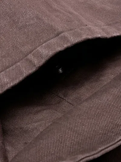 Sacai Buckle Cargo Denim Pants In Brown