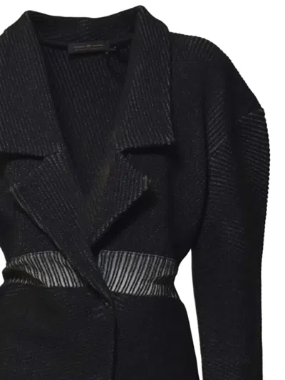 Mirco Giovannini Striped-panel Jacket In Black