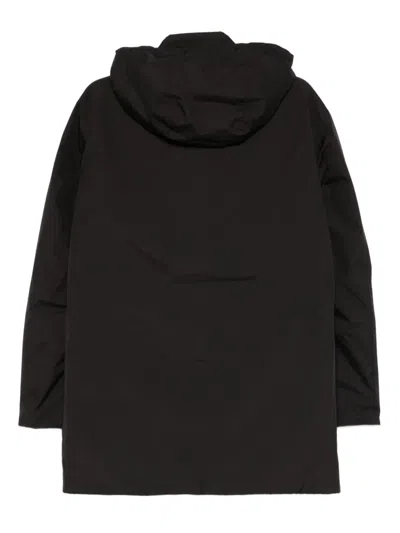 Add Hooded Coat In Black