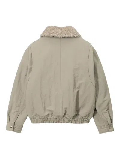 Dunst Padded Mininal Flight Jacket In Neutral