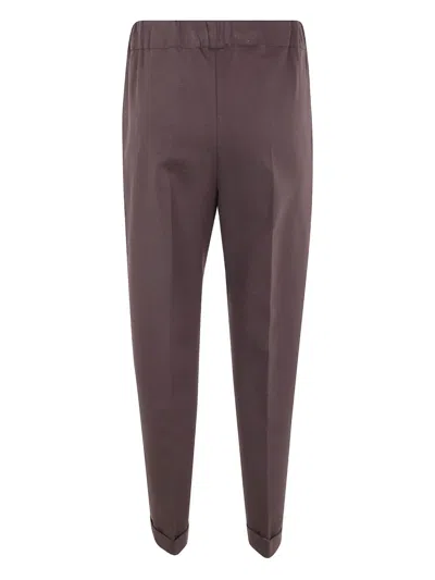 Liviana Conti Drawstring Cuffed Track Pants In Brown