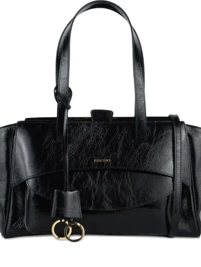 Hidesins Flap Shoulder Bag In Black