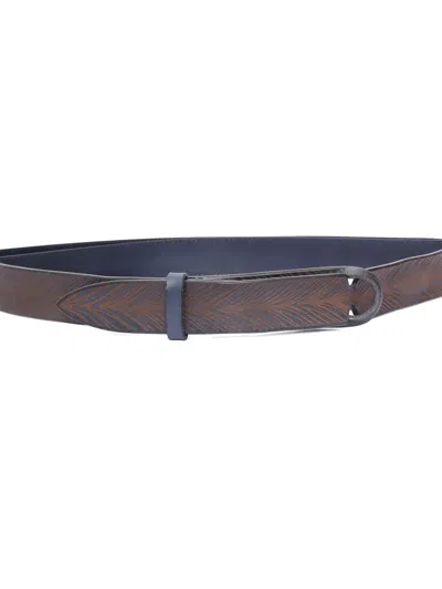 Orciani Patterned Belt In Black