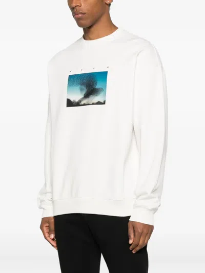 Hugo Boss Graphic-print Sweatshirt In White