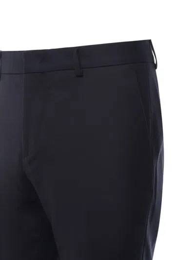 Be Able Tailored Wool-blend Gabardine Trousers In Blue