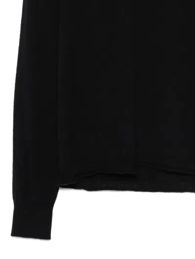 120% Lino Roll-neck Sweater In Blue