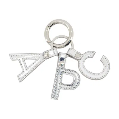 Apc A.p.c. Lettres Keychain In Metallic