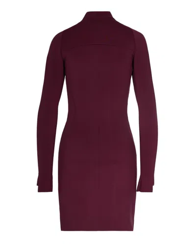 K-way Minid Scuba Mini Dress In Burgundy