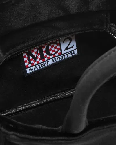Mc2 Saint Barth Borsa Vanity Mini Velvet Nera In Black