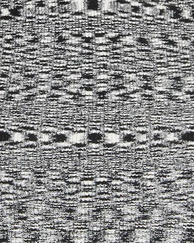 Ganni Black And White Polo Shirt With All-over Space-dye Effect And Button Closure In Fabric Woman In Gray