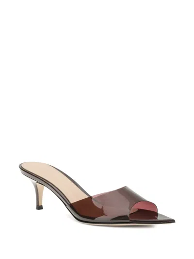 Gianvito Rossi 55mm Elle Pointed-toe Heeled Sandals In Burgundy