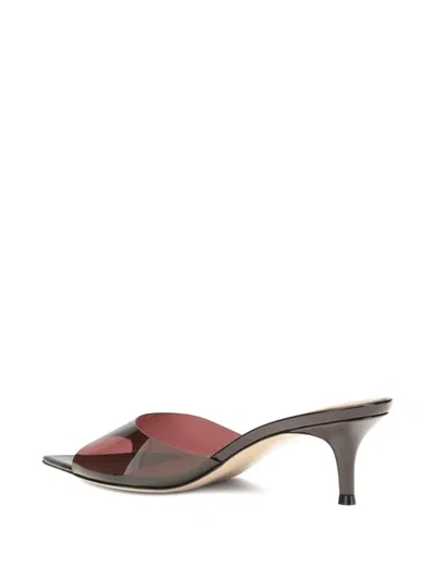 Gianvito Rossi 55mm Elle Pointed-toe Heeled Sandals In Burgundy
