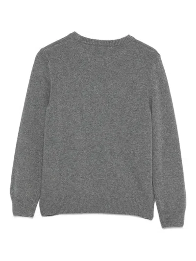 Mc2 Saint Barth Lettering Sweater In Gray