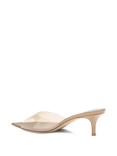 Gianvito Rossi 55mm Elle Pointed-toe Heeled Sandals In Transparent