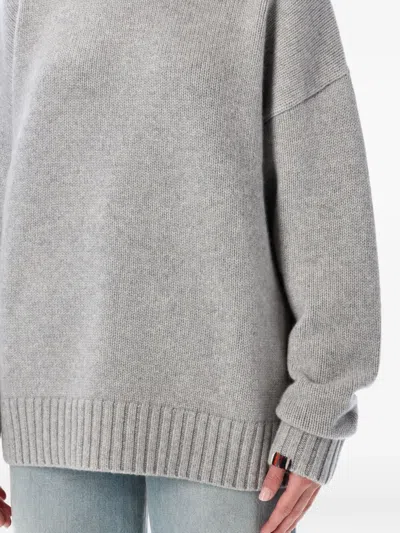 Extreme Cashmere Long-sleeve Crew-neck Sweater In Gray