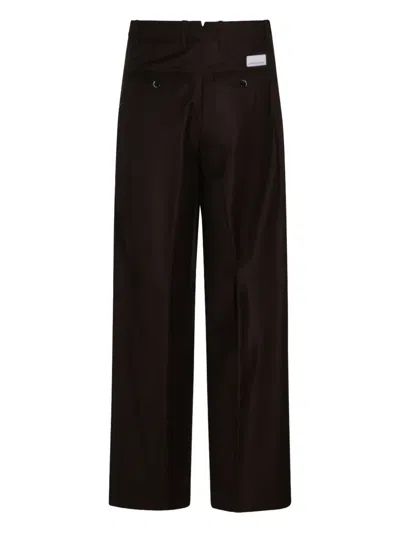Nine In The Morning Pleated Tailored Trousers In Brown
