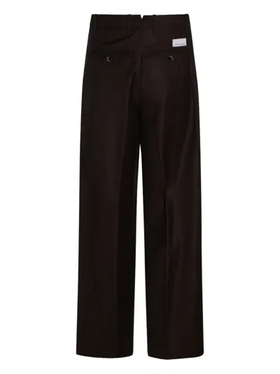 Nine In The Morning Pleated Tailored Trousers In Brown