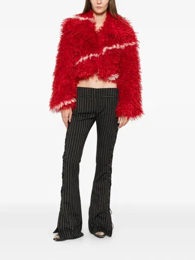 Jakke Faux-fur Jacket In Red
