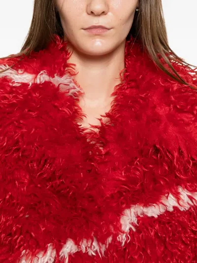 Jakke Faux-fur Jacket In Red
